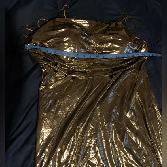 Viral JLuxlable light gold visions of you midi dress 2X chain straps, sold out - Picture 8 of 16